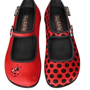 Hot Chocolate Design ladybug Mary Janes flats Sz 6